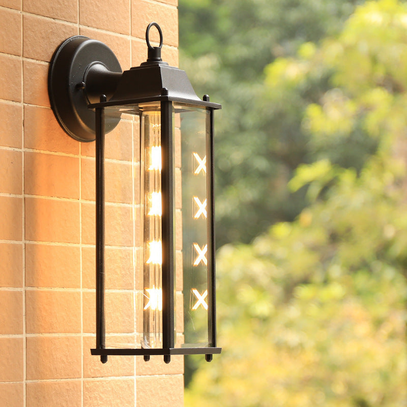 Moderne Minimalistische Quadrat Rechteck Rund Glas Aluminium 1-Licht Wandleuchte Lampe Für Garten