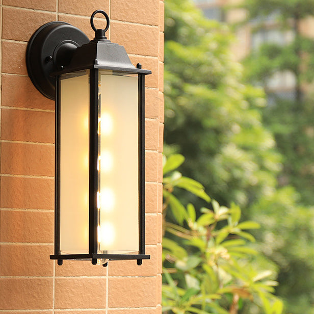 Moderne Minimalistische Quadrat Rechteck Rund Glas Aluminium 1-Licht Wandleuchte Lampe Für Garten
