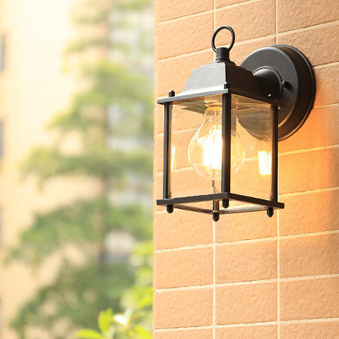 Moderne Minimalistische Quadrat Rechteck Rund Glas Aluminium 1-Licht Wandleuchte Lampe Für Garten