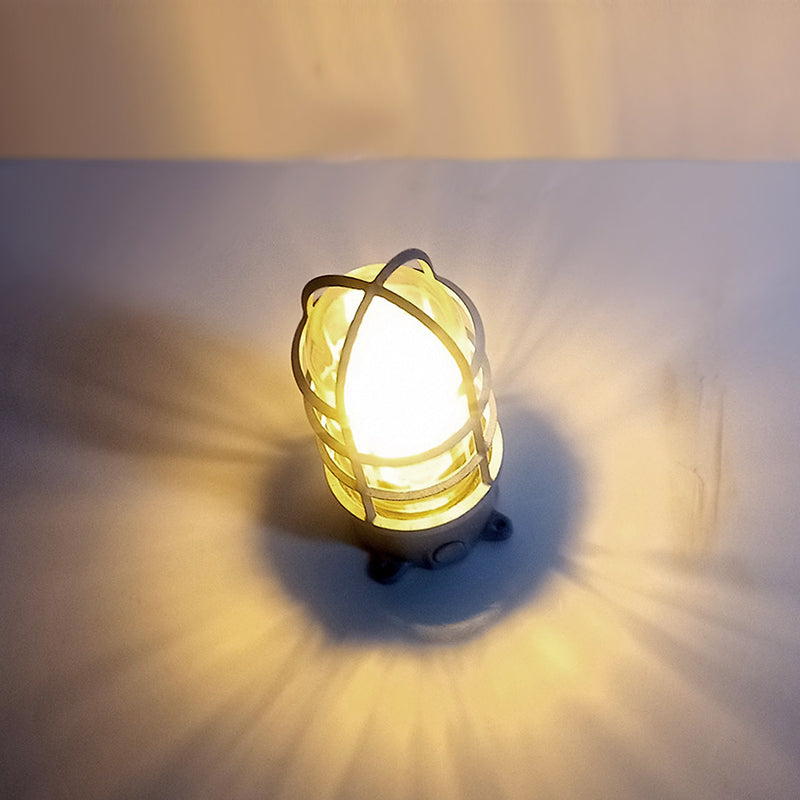 Industriewasserfeste Aluminiumlegierung Glaszylinder Käfig 1-Licht Halb-flush Deckenleuchte für Außenpatio