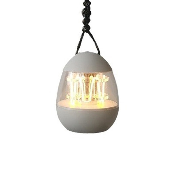 Zeitgenössische Retro wiederaufladbare Aluminium Acryl Eierhängende LED Tischlampe kleine Nachtlicht für Schlafzimmer