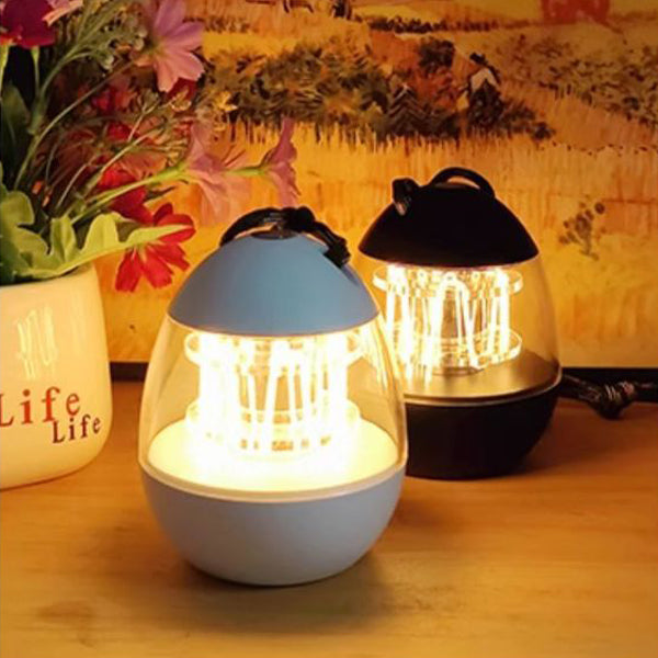 Zeitgenössische Retro wiederaufladbare Aluminium Acryl Eierhängende LED Tischlampe kleine Nachtlicht für Schlafzimmer