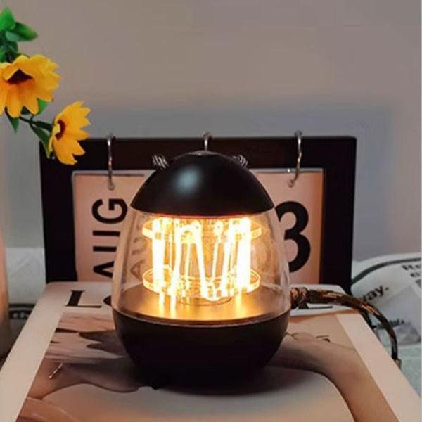 Zeitgenössische Retro wiederaufladbare Aluminium Acryl Eierhängende LED Tischlampe kleine Nachtlicht für Schlafzimmer