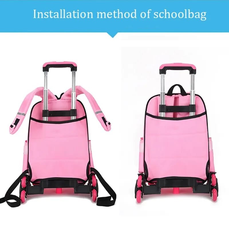 Rucksack Trolley - Schulranzen Trolley für Kinder, Erwachsene faltbarer rollender Gepäckwagen