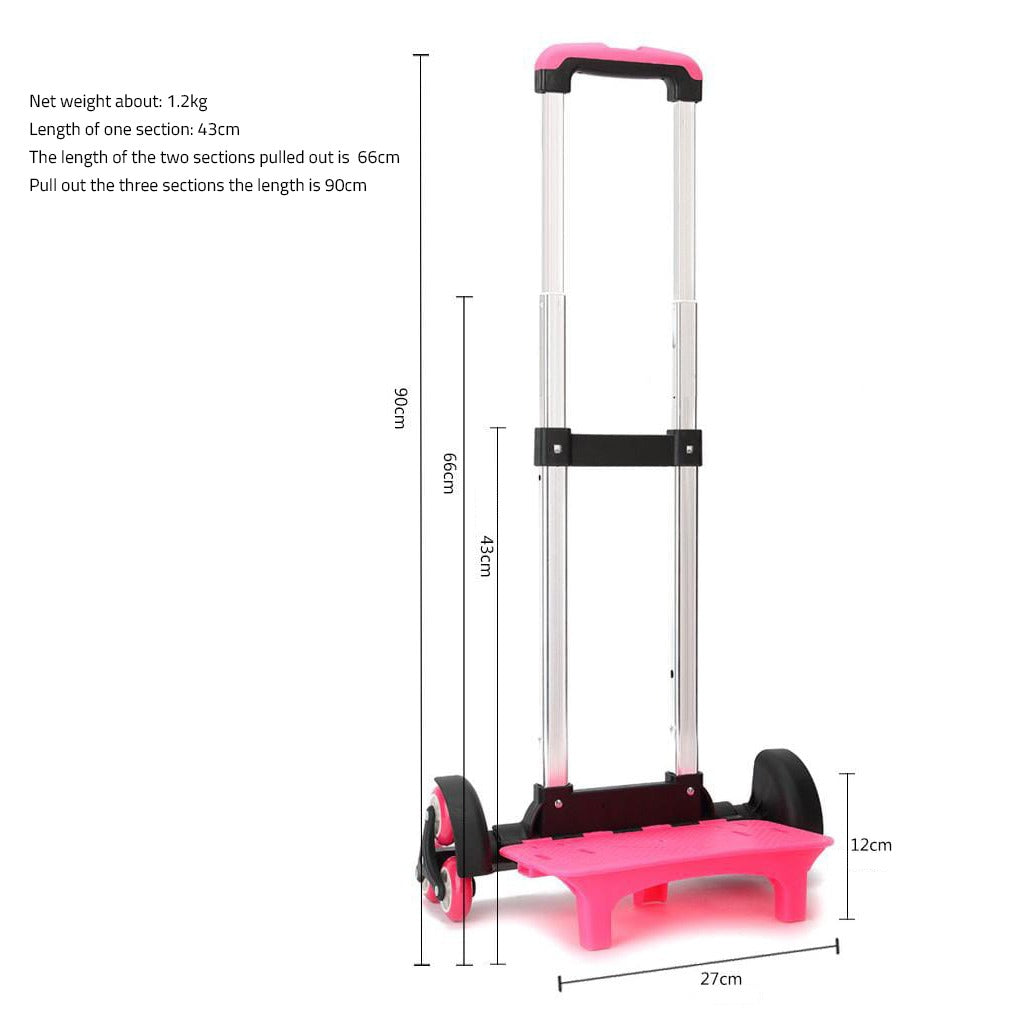 Rucksack Trolley - Schulranzen Trolley für Kinder, Erwachsene faltbarer rollender Gepäckwagen