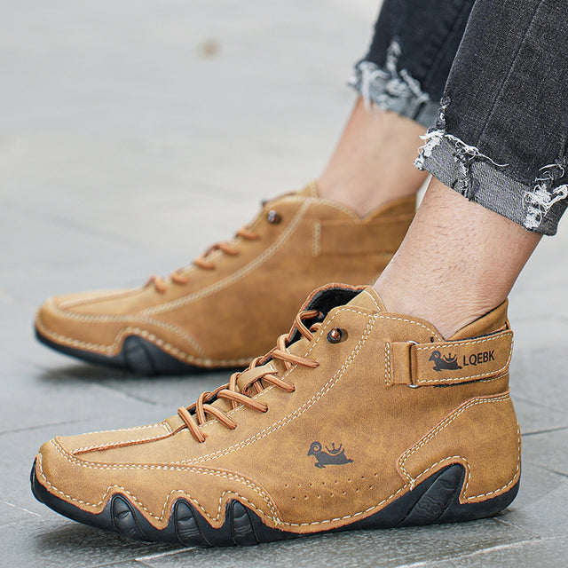 bequemer Rutschfester Barfußschuh aus echtem Leder (Unisex).
