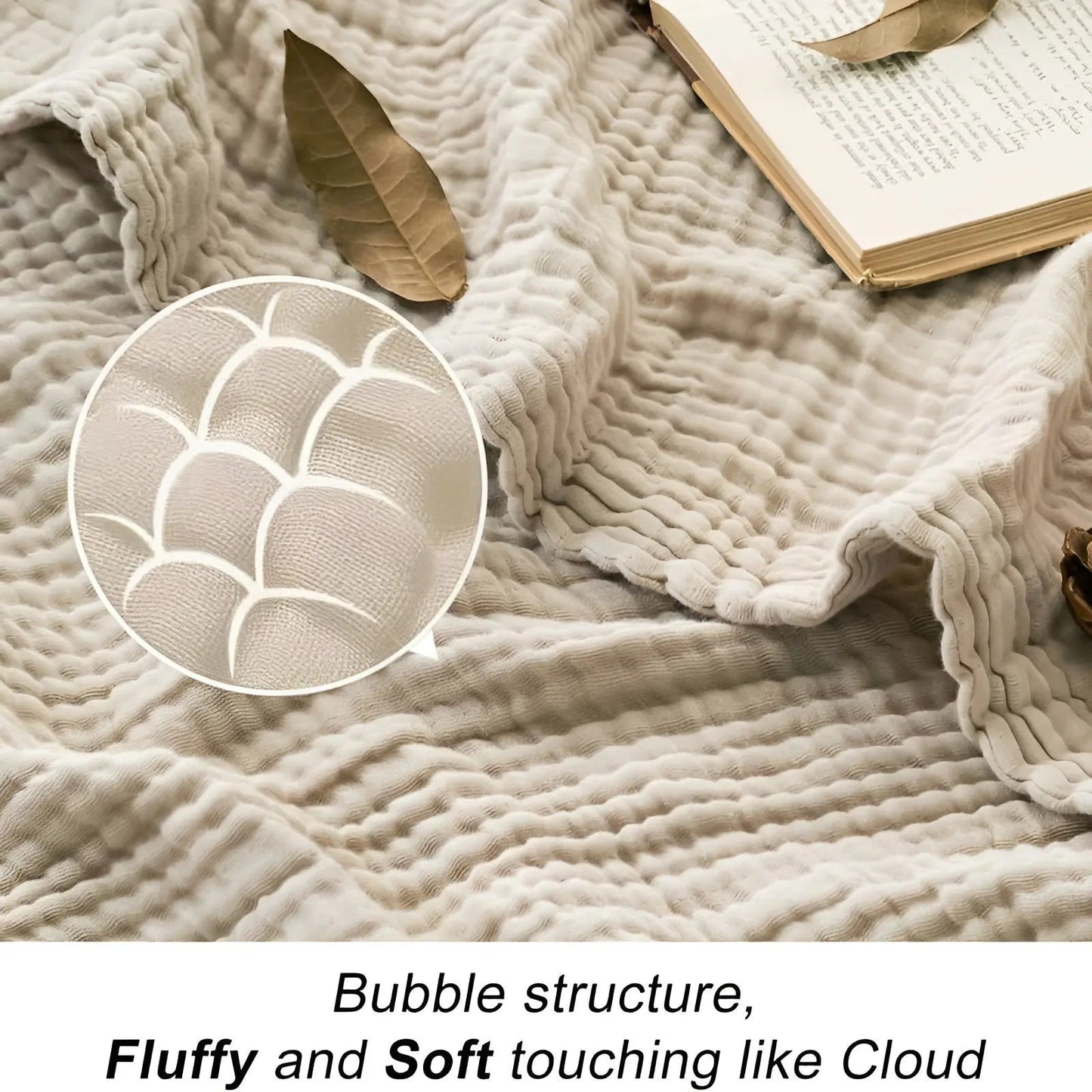 BreezeCotton Luxus Baumwolldecke für Jede Saison