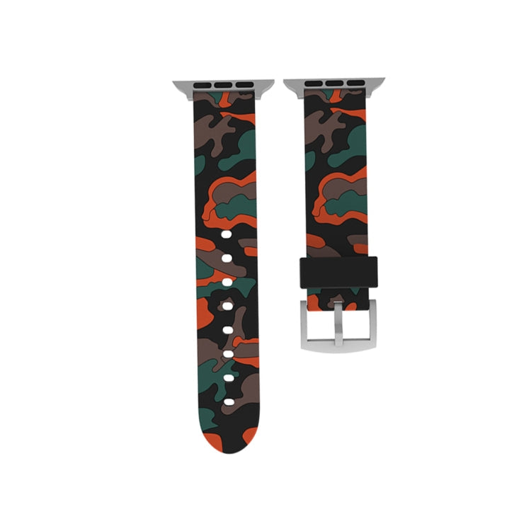 Sandsberg | Für Apple Watch Series 3 & 2 & 1 38mm Mode Camouflage Muster Silikon Uhrband (Rot)