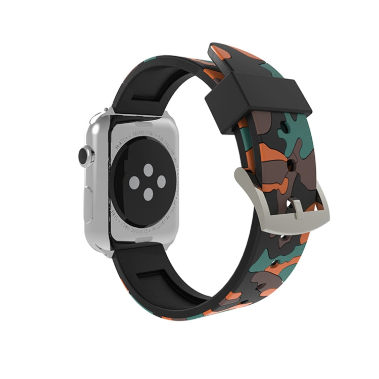 Sandsberg | Für Apple Watch Series 3 & 2 & 1 38mm Mode Camouflage Muster Silikon Uhrband (Rot)