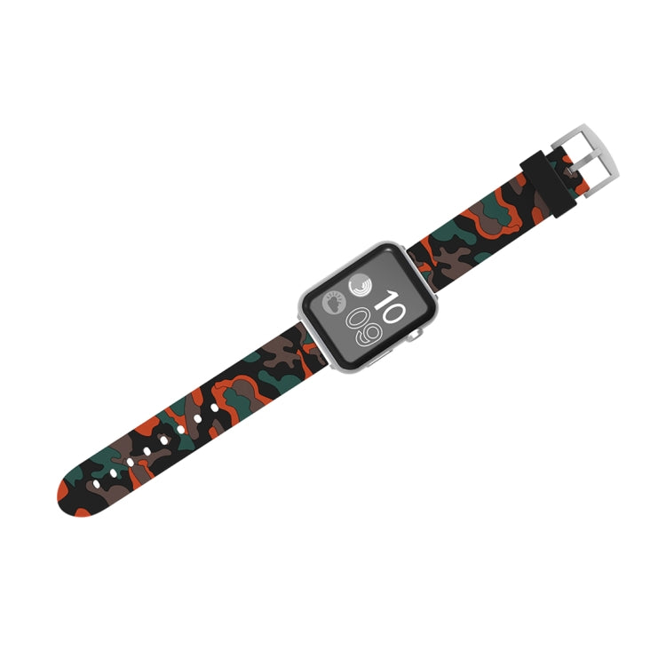 Sandsberg | Für Apple Watch Series 3 & 2 & 1 38mm Mode Camouflage Muster Silikon Uhrband (Rot)