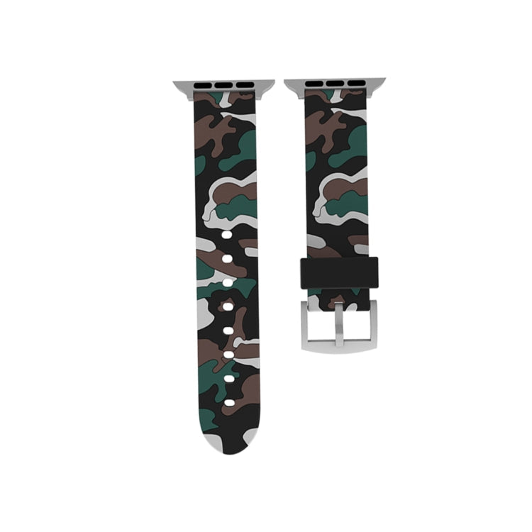 Sandsberg | Für Apple Watch Series 3 & 2 & 1 42mm Fashion Camouflage Muster Silikon Uhrenarmband (Weiß)