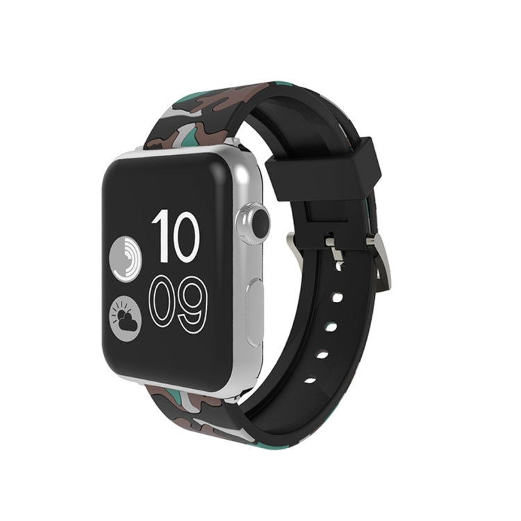 Sandsberg | Für Apple Watch Series 3 & 2 & 1 42mm Fashion Camouflage Muster Silikon Uhrenarmband (Weiß)