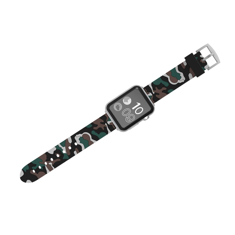 Sandsberg | Für Apple Watch Series 3 & 2 & 1 42mm Fashion Camouflage Muster Silikon Uhrenarmband (Weiß)