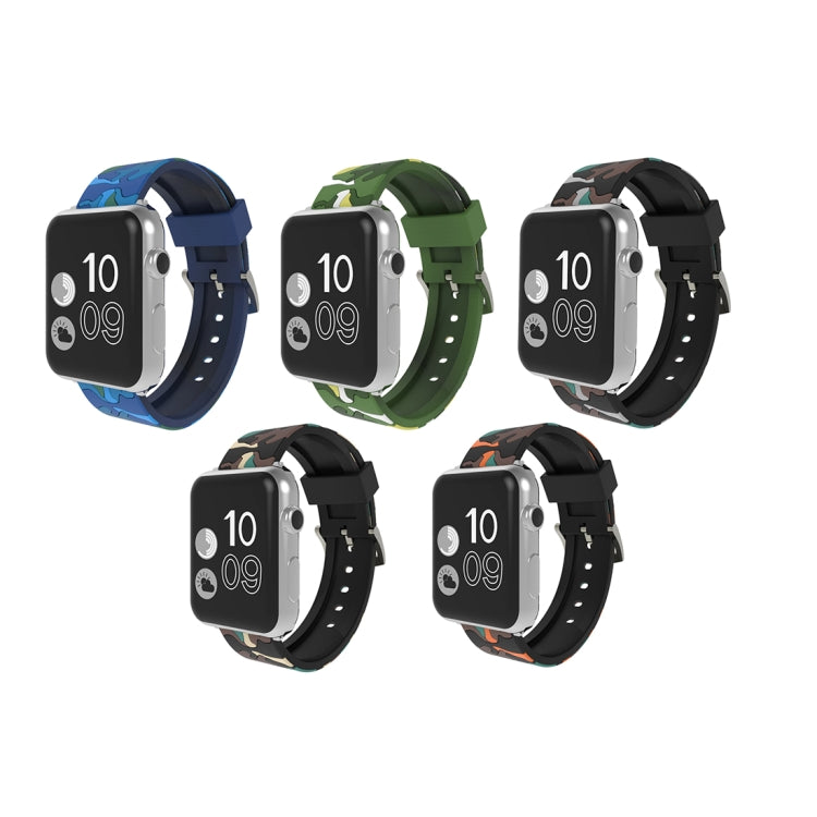 Sandsberg | Für Apple Watch Series 3 & 2 & 1 42mm Fashion Camouflage Muster Silikon Uhrband (Aprikose)