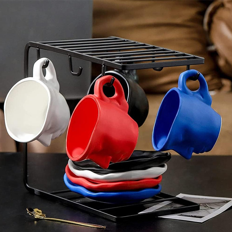 Metall berühren Gesicht kreative Keramik Kuss Kaffeetasse