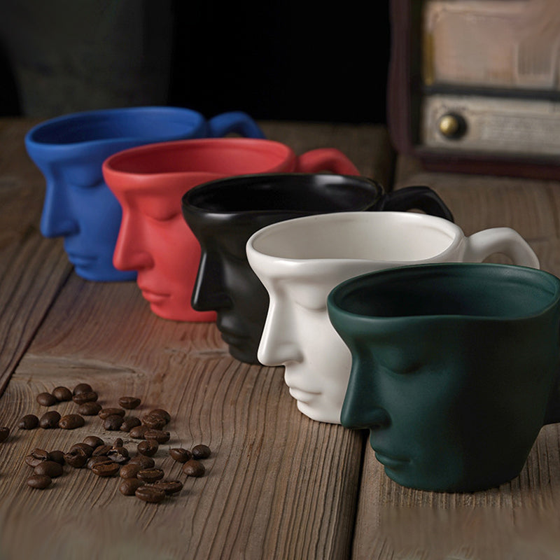 Metall berühren Gesicht kreative Keramik Kuss Kaffeetasse