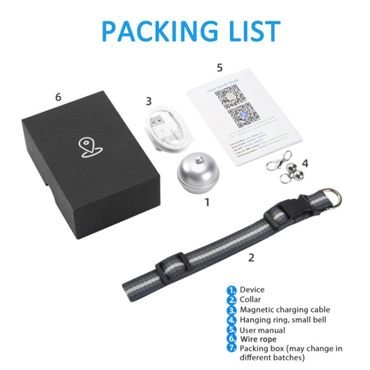 Sandsberg | G15 2G IP67 Wasserdichter Haustier GPS Tracker GPS + Beidou + AGPS + WiFi + Basisstationslocator (Silber)