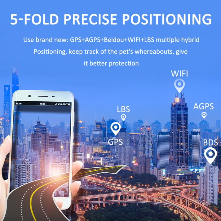 Sandsberg | G15 2G IP67 Wasserdichter GPS-Tracker für Haustiere GPS + Beidou + AGPS + WiFi + Basisstationsortung (Gold)