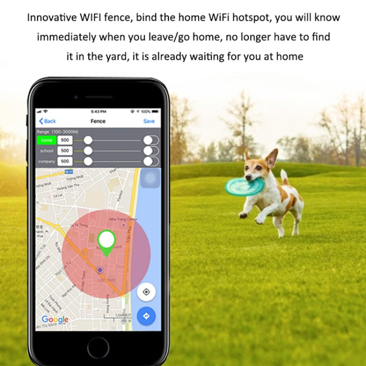 Sandsberg | G15 2G IP67 Wasserdichter GPS-Tracker für Haustiere GPS + Beidou + AGPS + WiFi + Basisstationsortung (Gold)
