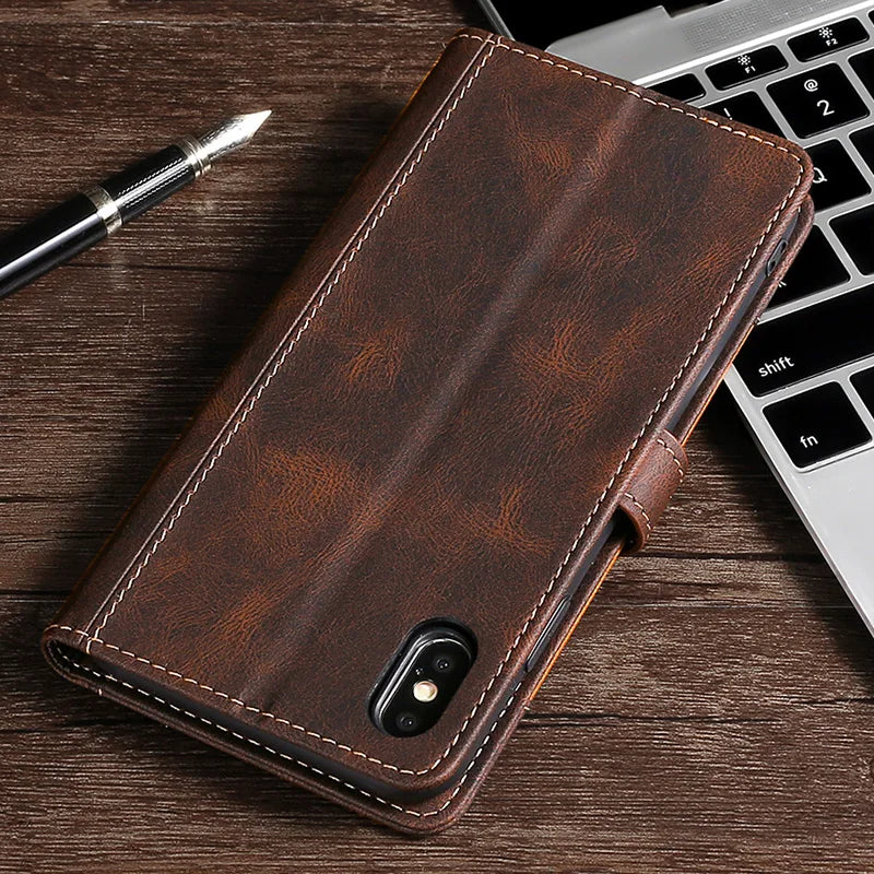 Wallet Magnetische Flip-Lederhülle für iPhone