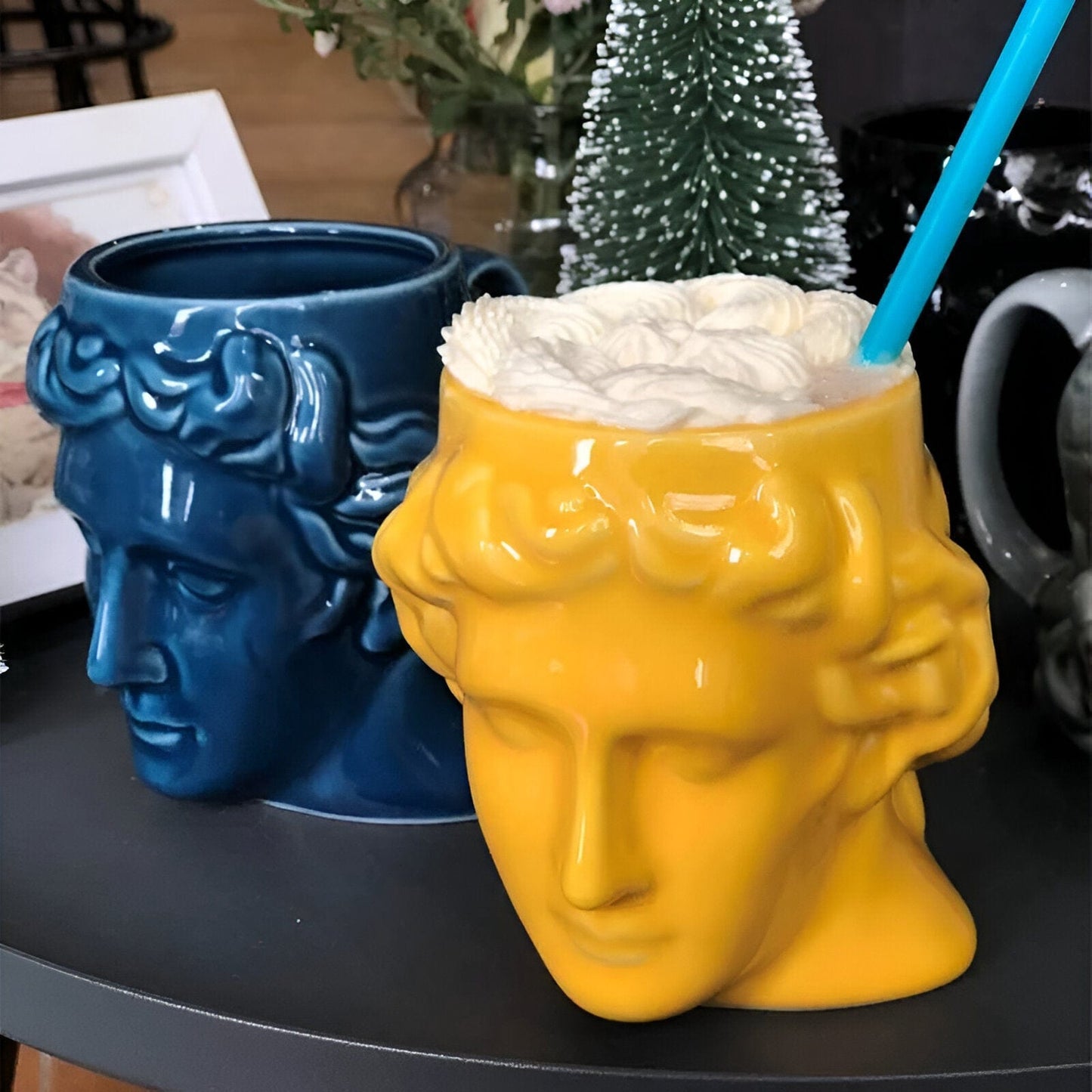 Keramische David Kopf Kaffeetasse