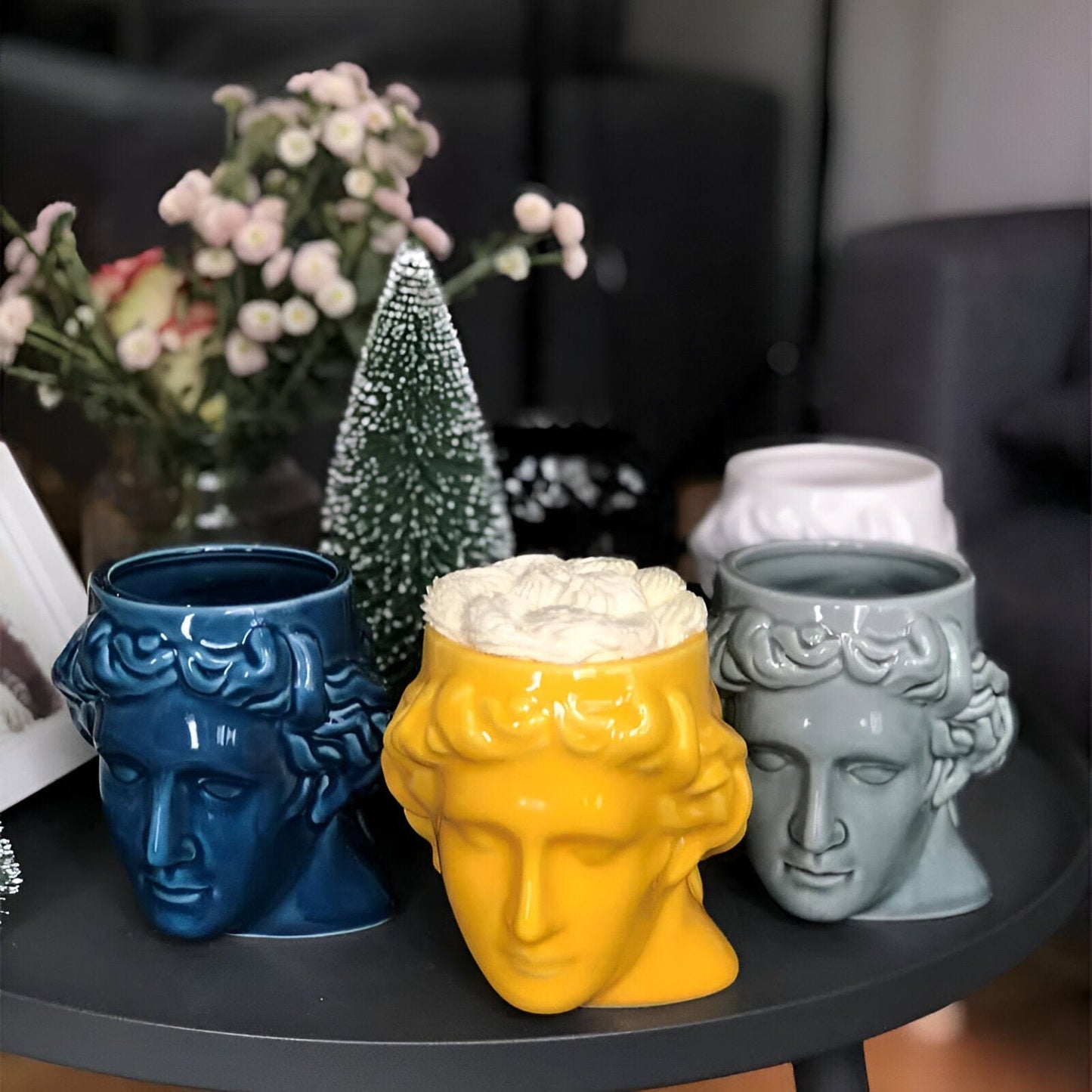 Keramische David Kopf Kaffeetasse
