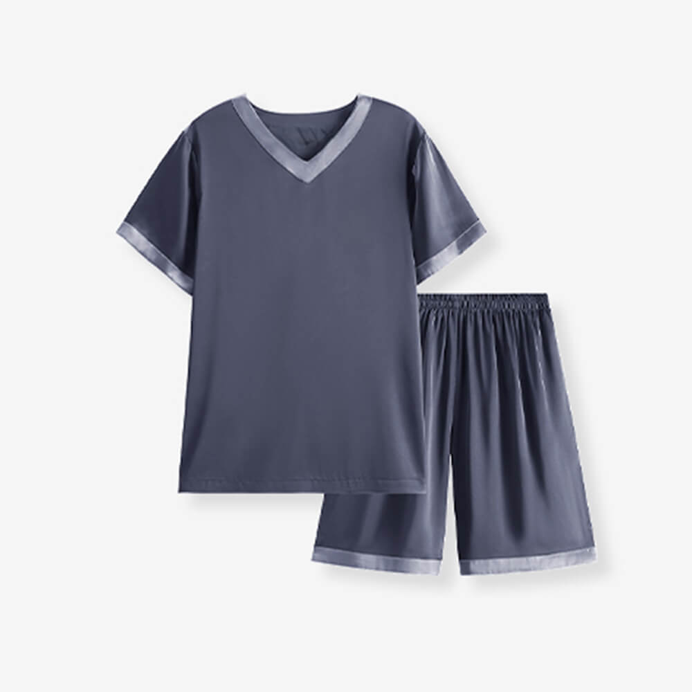 Kühlende ultra-weiche atmungsaktive Paar Kurzarm-Pyjama-Set