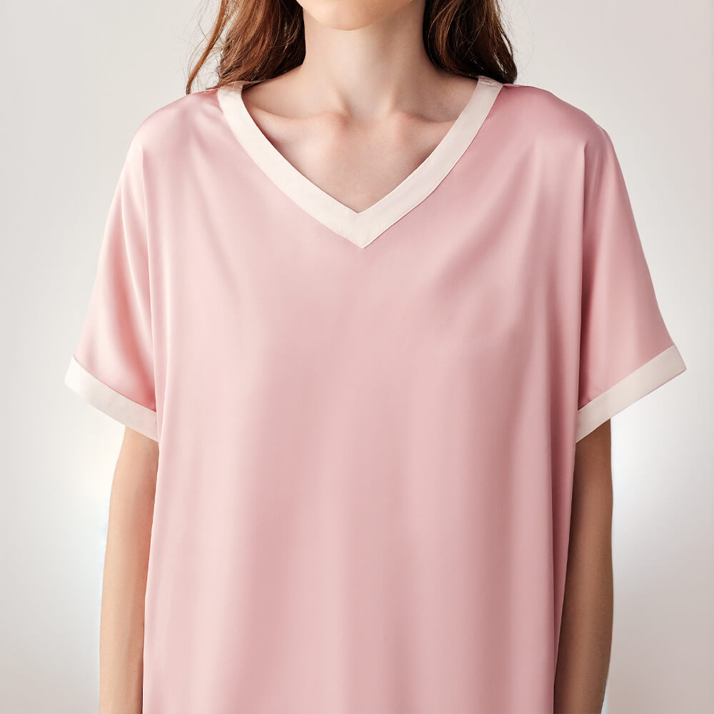 Kühlende ultra-weiche atmungsaktive Paar Kurzarm-Pyjama-Set