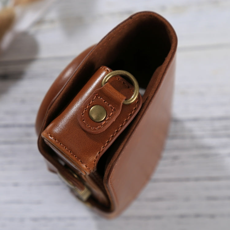 Full Body Camera PU Leather Case Bag with Strap for Canon PowerShot SX730 HS / SX720 HS (Brown)