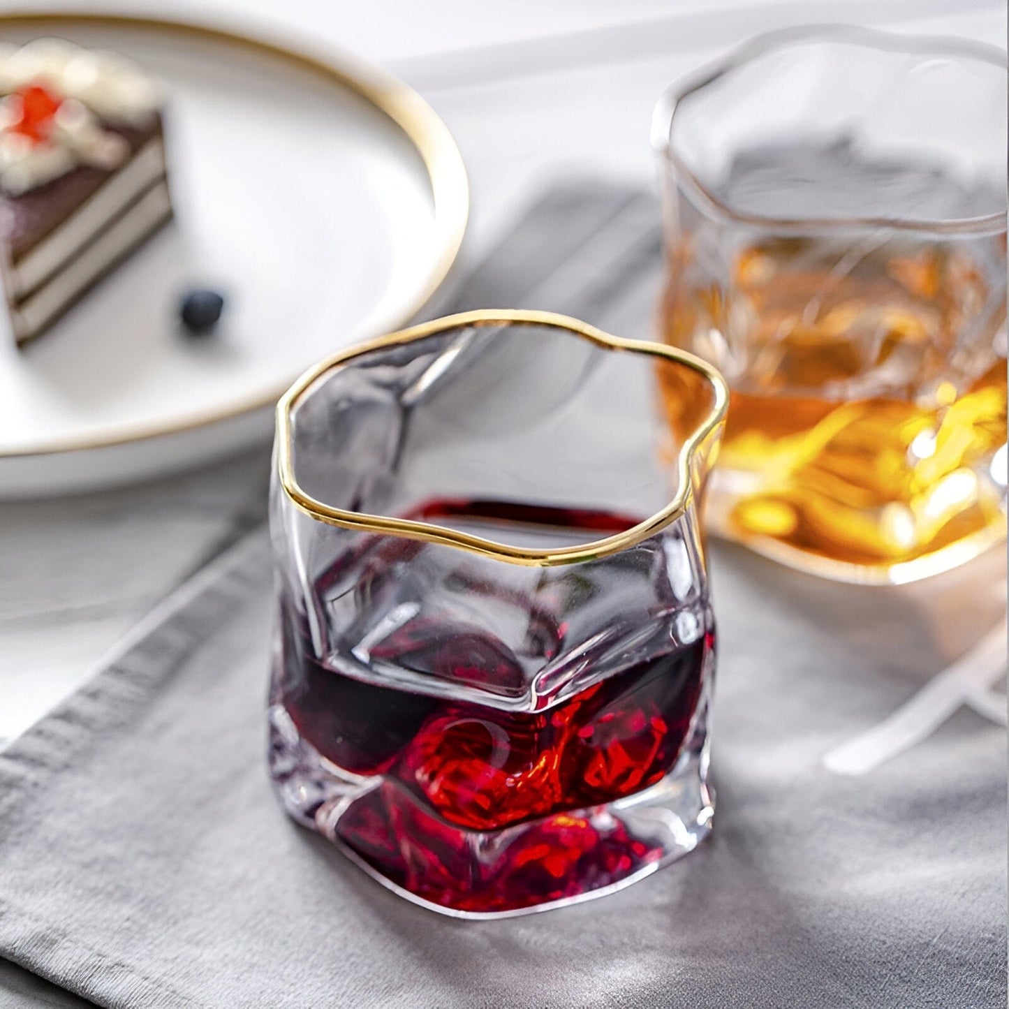Verzerrte Form Whiskygläser