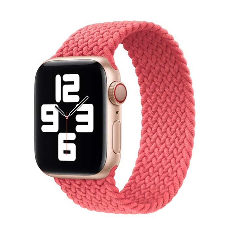 Sandsberg | Nylon Einzeldreh Geflochtenes Uhrenarmband Für Apple Watch Series 7 45mm / 6 & SE & 5 & 4 44mm / 3 & 2 & 1 42mm, Länge:M 155mm (Rosa)