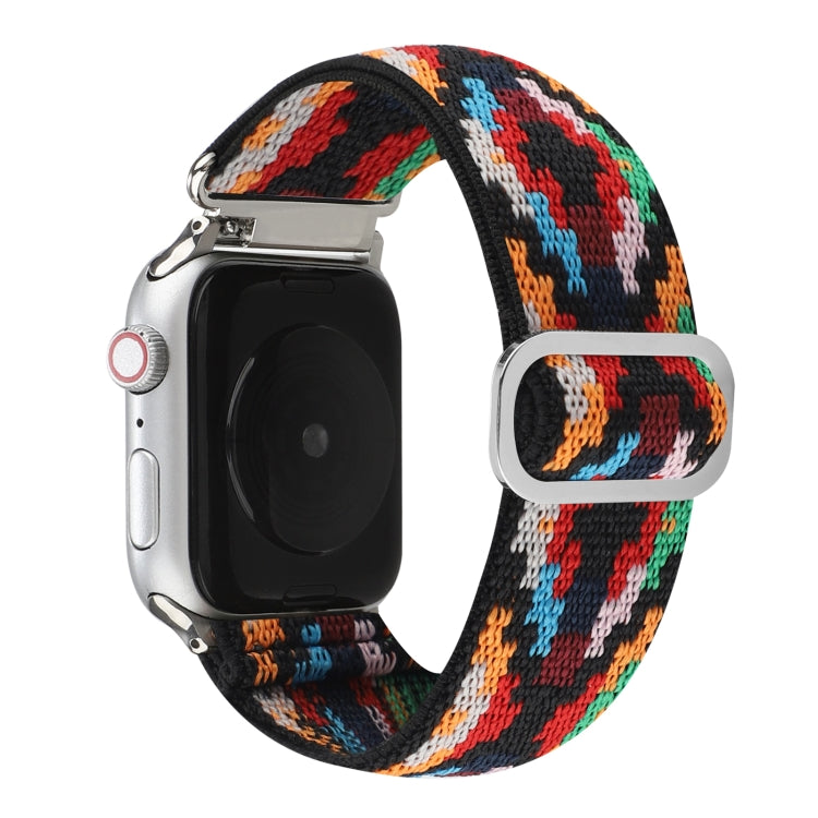 Sandsberg | Metall Japanische Schnalle Elastisches Nylon Uhrenband Für Apple Watch Series 7 45mm / 6 & SE & 5 & 4 44mm / 3 & 2 & 1 42mm(5)