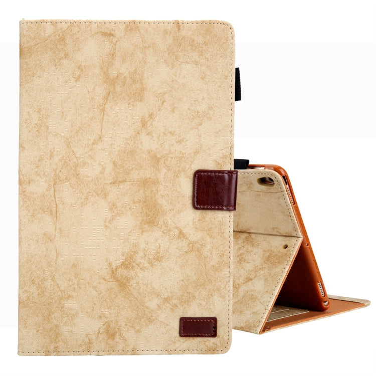 Sandsberg | Für iPad Pro 10.5 (2017) Business Stil Horizontal Flip Leder Tasche, mit Halter & Kartenfach & Fotohalter & Schlaf / Aufwachfunktion (Gelb)
