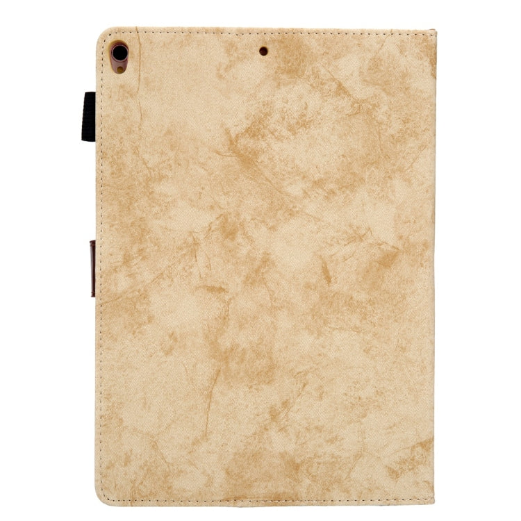 Sandsberg | Für iPad Pro 10.5 (2017) Business Stil Horizontal Flip Leder Tasche, mit Halter & Kartenfach & Fotohalter & Schlaf / Aufwachfunktion (Gelb)