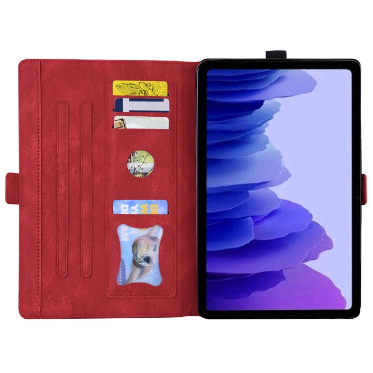 Sandsberg | Für Lenovo Tab P11 TB-J606F Liebe Schmetterlingsmuster Horizontale Flip-Lederhülle mit Halter (Rot)