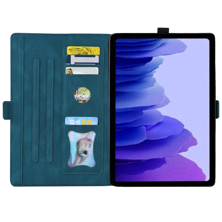 Sandsberg | Für Lenovo Tab P11 TB-J606F Liebe Schmetterlingsmuster Horizontale Flip-Ledertasche mit Halter (Blau)