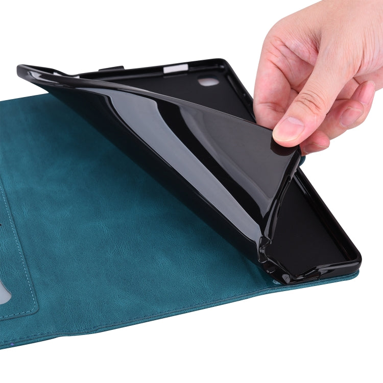 Sandsberg | Für Lenovo Tab P11 TB-J606F Liebe Schmetterlingsmuster Horizontale Flip-Ledertasche mit Halter (Blau)