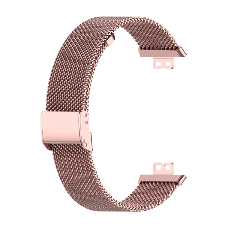 Sandsberg | Für Huawei Watch Fit Mesh Metall Uhrband (Rosenpink)