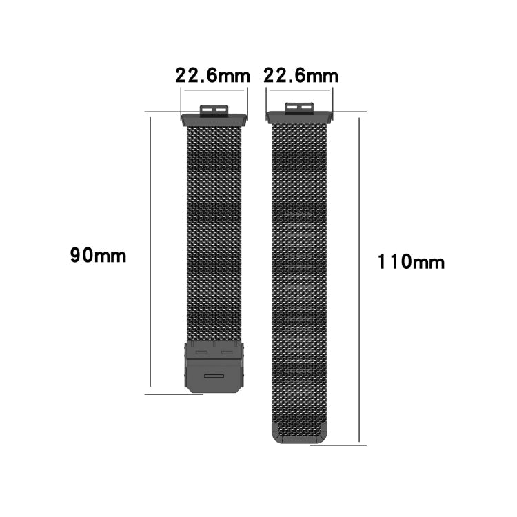 Sandsberg | Für Huawei Watch Fit Mesh Metall Uhrband (Rosenpink)