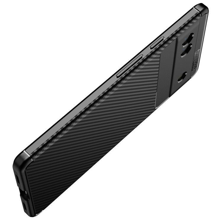 Für Google Pixel 6a Karbonfaser-Textur Stoßfest TPU Handyhülle (Blau)