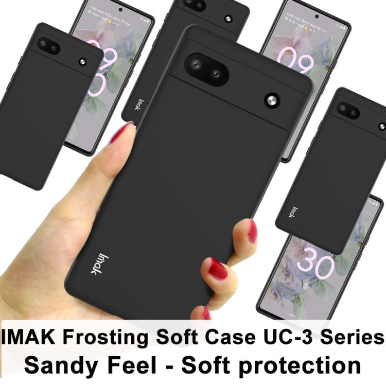Für Google Pixel 6a imak UC-3 Serie stoßfest Matt TPU Handyhülle (Schwarz)