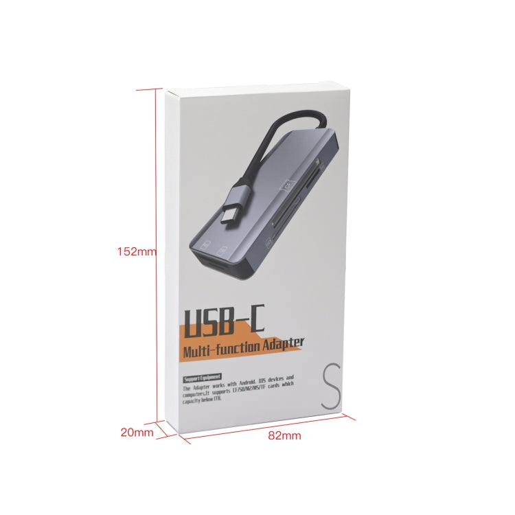 Sandsberg | NK-3044 5 in 1 USB-C / Type-C zu MS / M2 / CF / TF / SD Karten Slots Adapter (Space Grey)