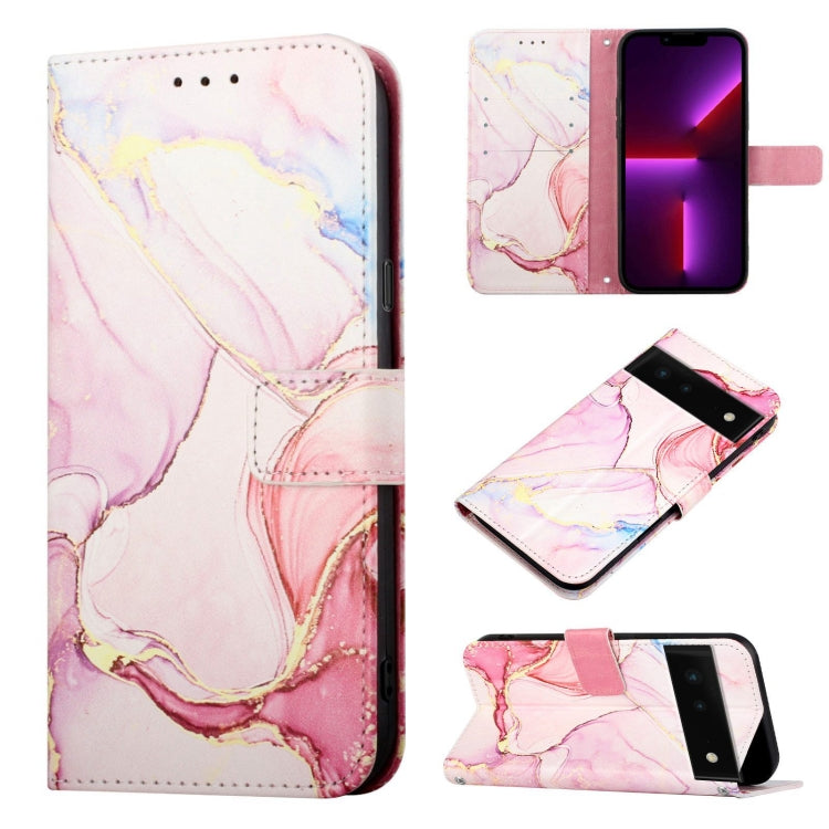 Für Google Pixel 6 Pro PT003 Marmor Muster Flip Leder Handytasche(LS005)
