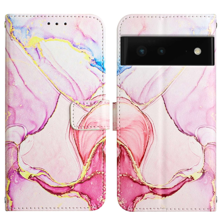Für Google Pixel 6 Pro PT003 Marmor Muster Flip Leder Handytasche(LS005)