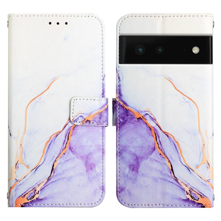 Für Google Pixel 6 Pro PT003 Marmor Muster Flip Leder Telefonhülle (LS006)