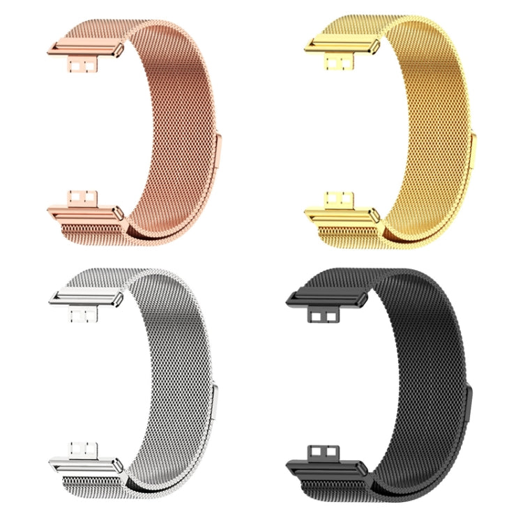 Sandsberg | Für Huawei Watch Fit Mijobs Milan Magnetische Edelstahl-Armbanduhr (Schwarz)