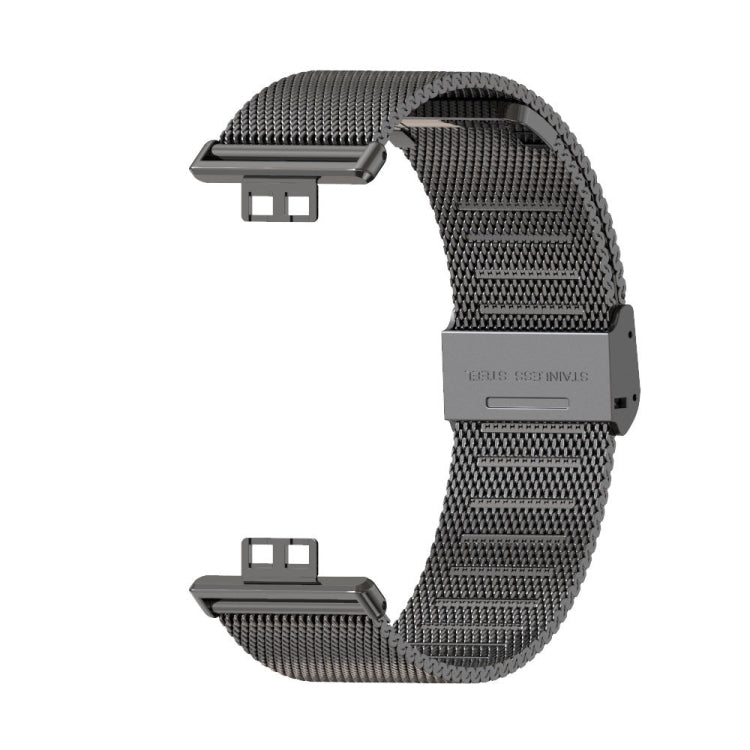Sandsberg | Für Huawei Watch Fit Mijobs Mailand Schnalle Edelstahl Uhr Band (Schwarz)