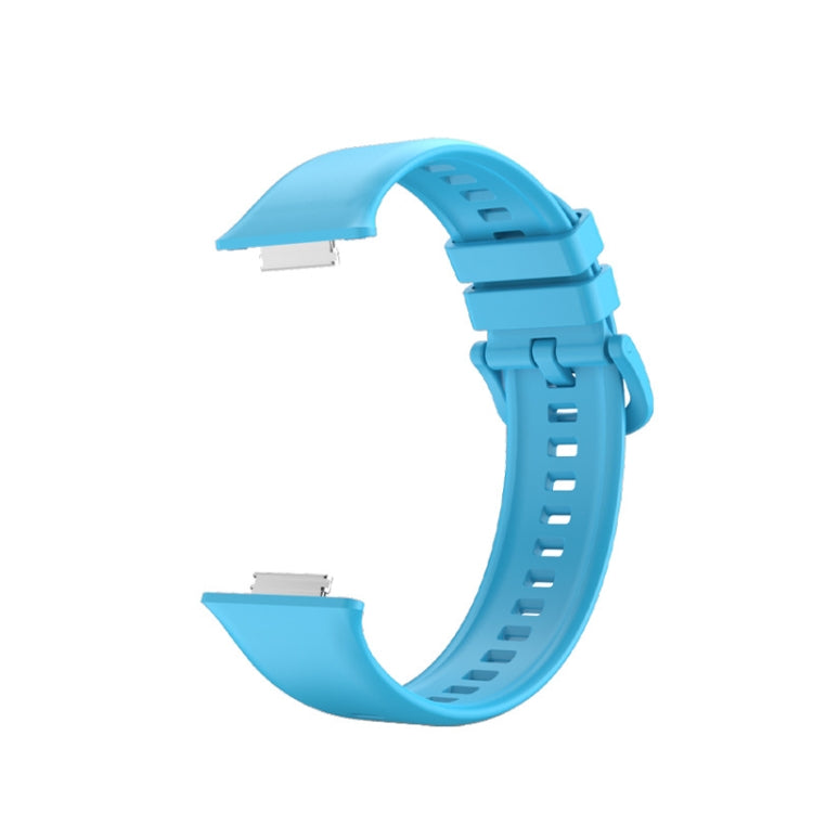 Sandsberg | Für Huawei Watch Fit 2 Einfarbiges Silikon-Uhrenarmband (Himmelblau)
