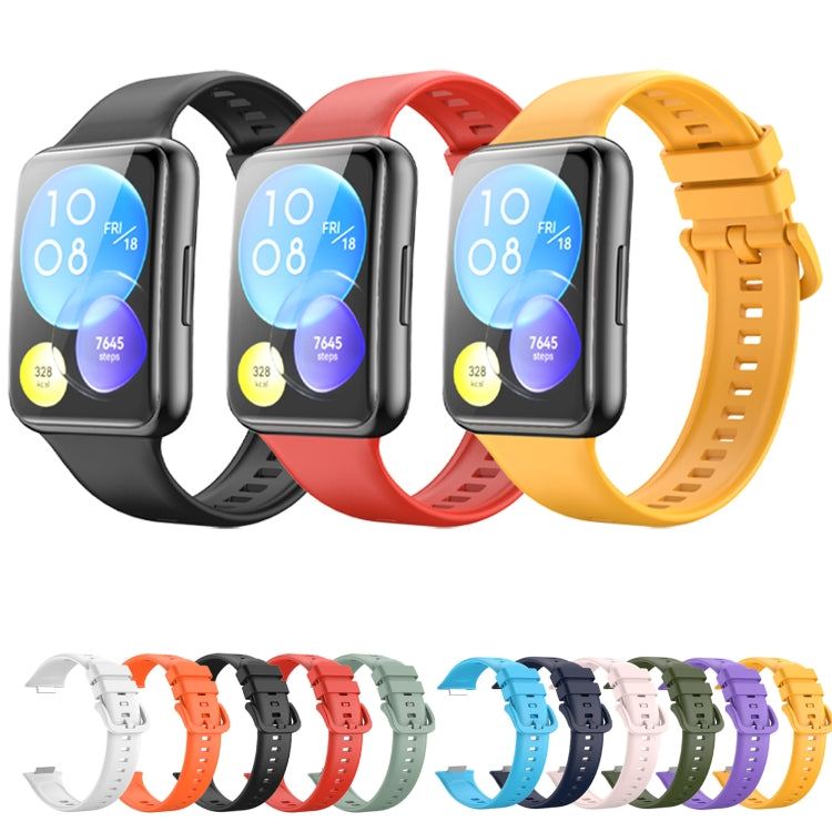 Sandsberg | Für Huawei Watch Fit 2 Einfarbiges Silikon-Uhrenarmband (Himmelblau)