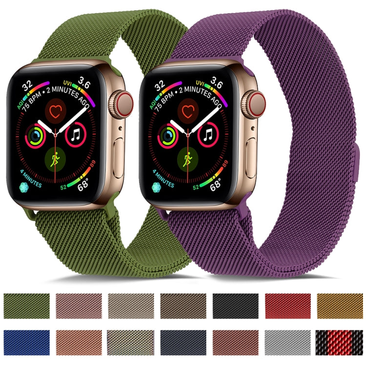 Sandsberg | Mailänder Edelstahl-Uhrenarmband für Apple Watch Series 9&8&7 41mm / SE 3&SE 2&6&SE&5&4 40mm / 3&2&1 38mm (Champagnergold)